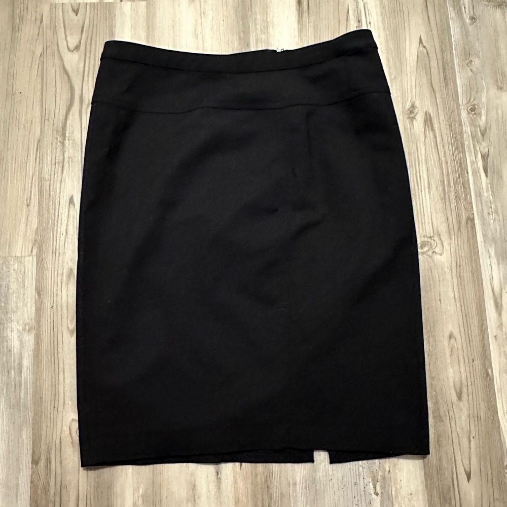 Ellen Tracy Black Pencil Skirt Size 8 Stretch Career Office Workwear